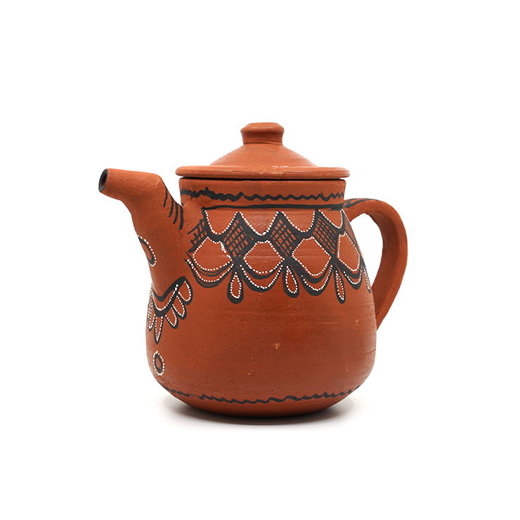 DhaaroVibes Handmade Terracotta Kettle – 700ml