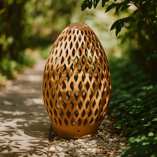 NoorNook Woven Dome Terracotta Lantern