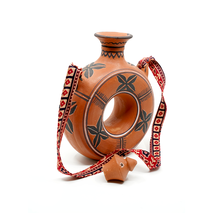 DhaaroVibes Handmade Terracotta Bottle – 1L
