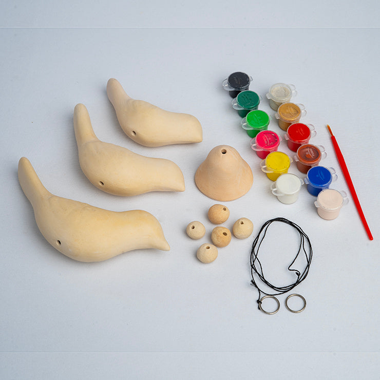 DIY Clay Bird Painting Kit for Kids