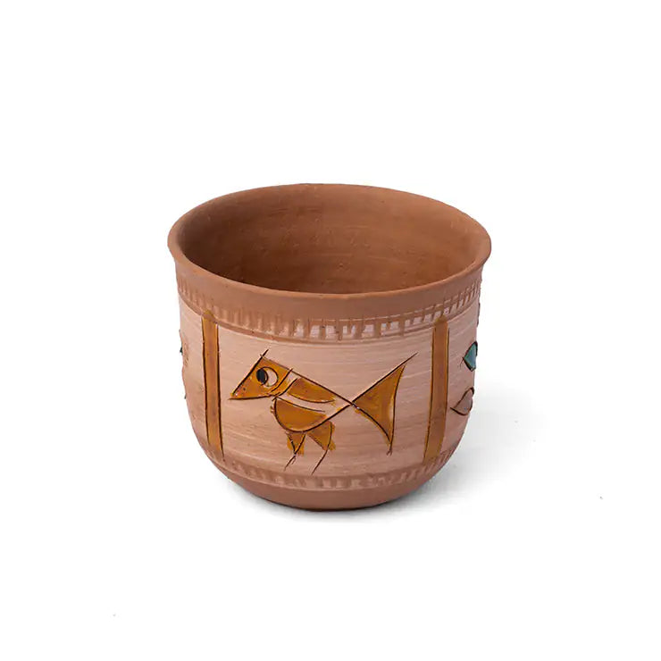 ClayNest Fish Motif Planter – 13.5cm