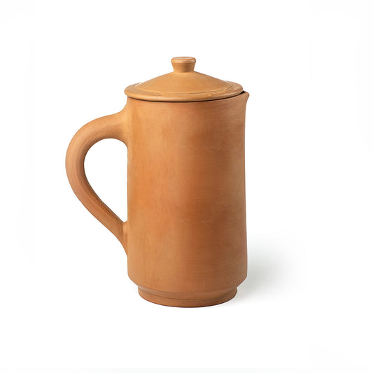 Crimson Noir Handmade Terracotta Jug with Lid – 1.5 Liters | ARK Naturals
