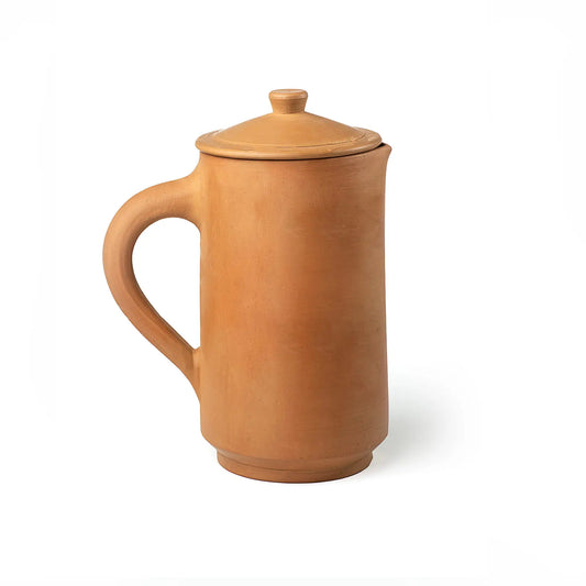 Crimson Noir Handmade Terracotta Jug with Lid – 1.5 Liters | ARK Naturals