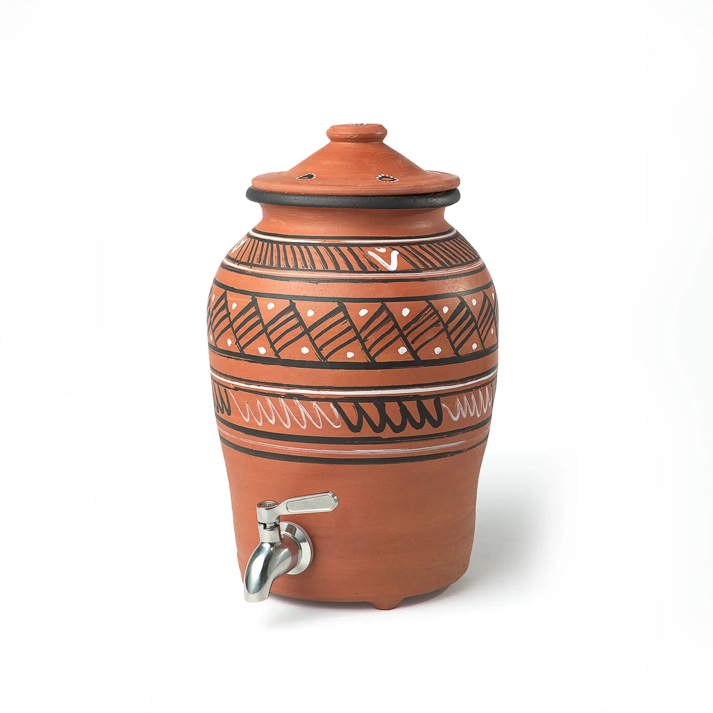 DhaaroVibes – Terracotta Water Dispenser Matka with Tap (5L) | ARK Naturals