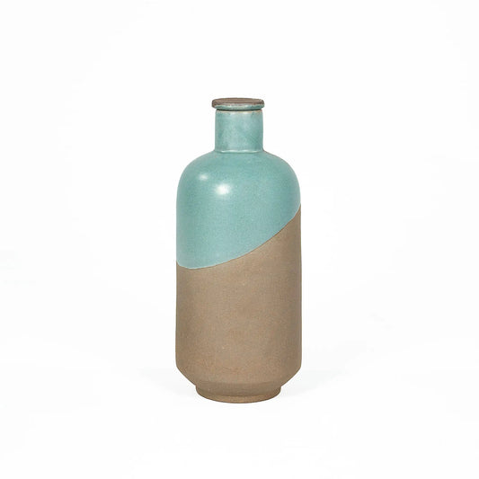 Handmade Terra EarthCore two-tone terracotta water bottle 800 ml with glazed interior