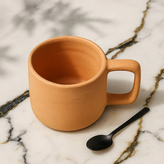 Handmade Terracotta Espresso Mug with Handle (180ml) | ARK Naturals