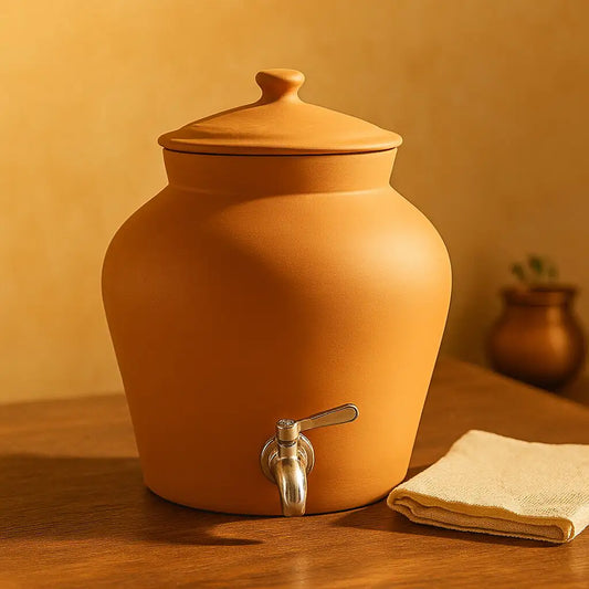 Terrapura – Terracotta Water Dispenser Matka with Tap (8L) | ARK Naturals