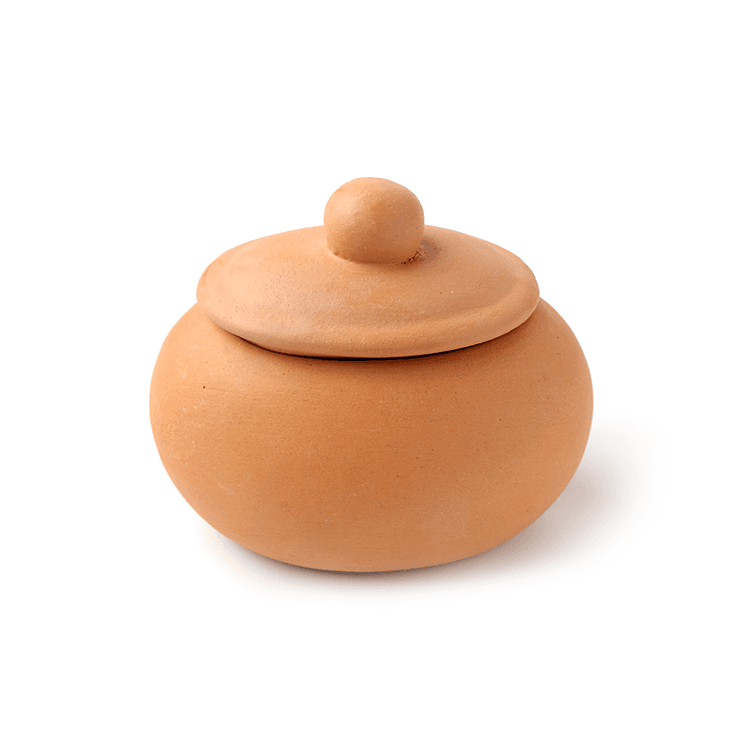 Clay Oval Condiments Jar