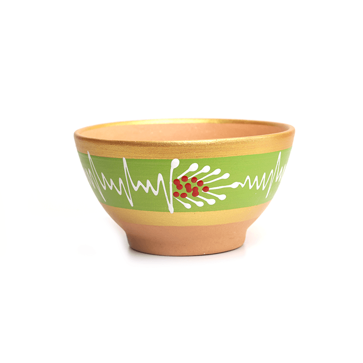 Handpainted Clay Bowls 180ml Set of 6 Pieces