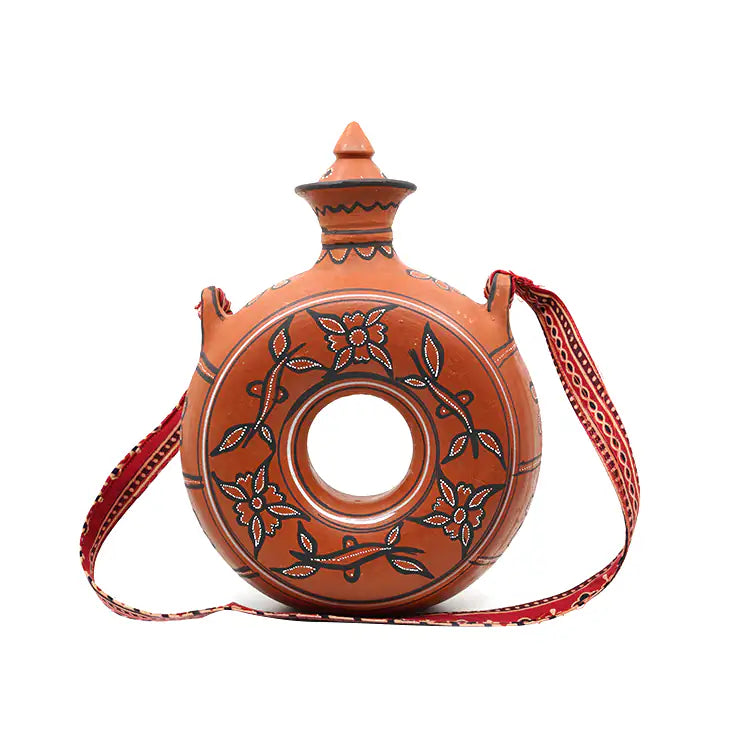 DhaaroVibes Handmade Terracotta Bottle – 1L