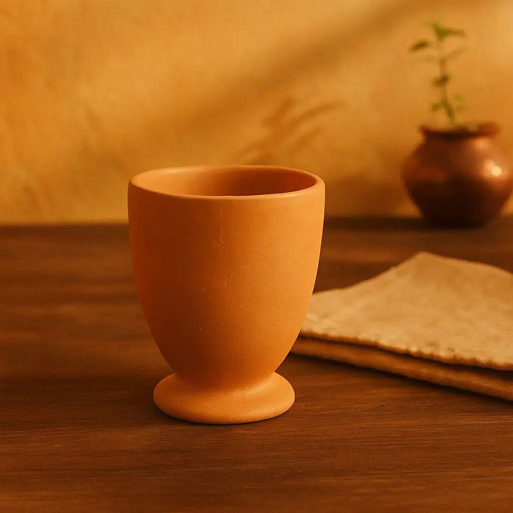 Terrapura Tea Set (7-Piece) – Handmade Terracotta Tea Pot + 6 Cups