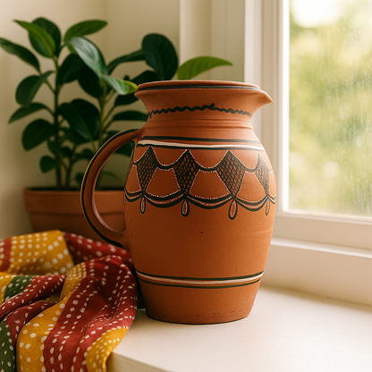 DhaaroVibes: Handmade Terracotta Jug (1.5L)