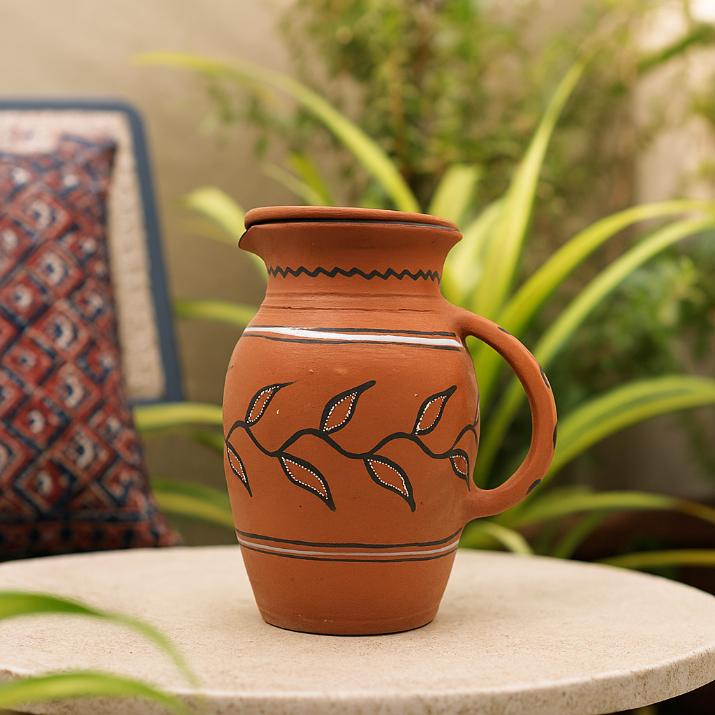 DhaaroVibes: Handmade Terracotta Jug (1.5L)