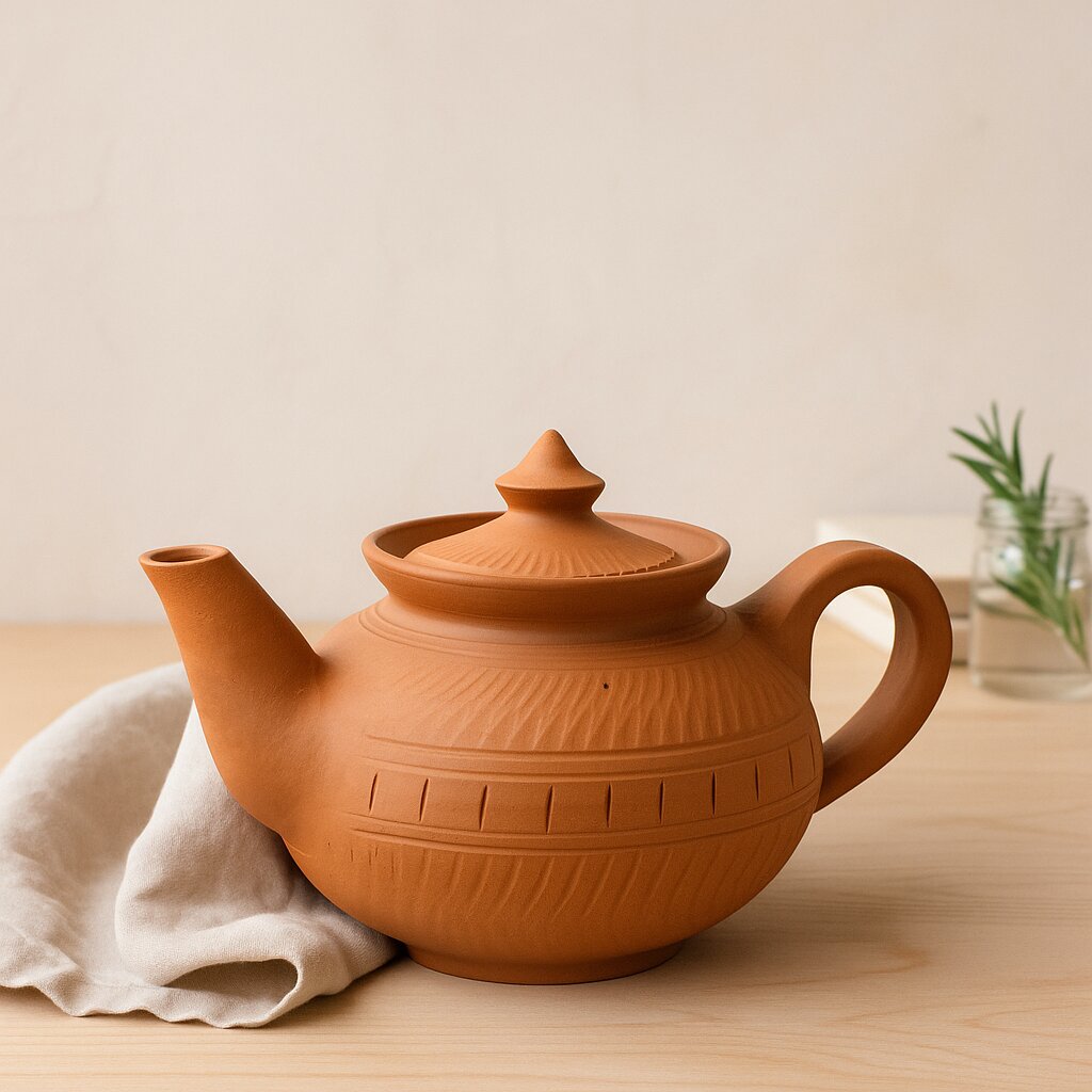 Dirtique Handmade Terracotta Kettle – 650ml