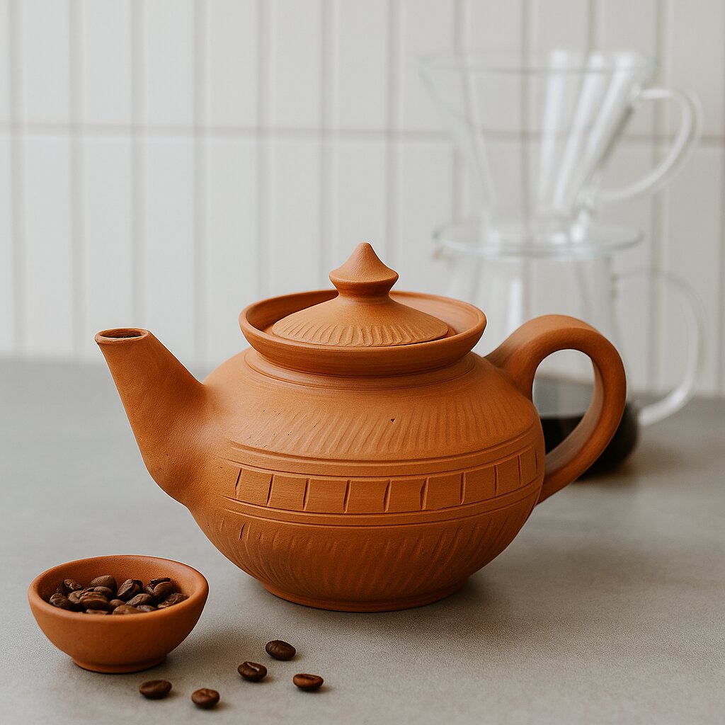 Dirtique Handmade Terracotta Kettle – 650ml