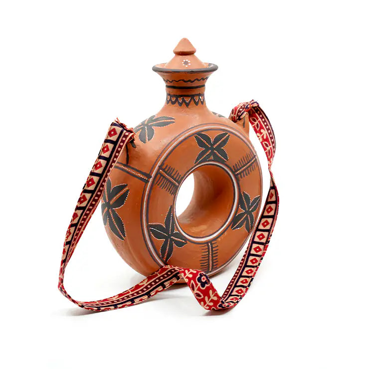 DhaaroVibes Handmade Terracotta Bottle – 1L