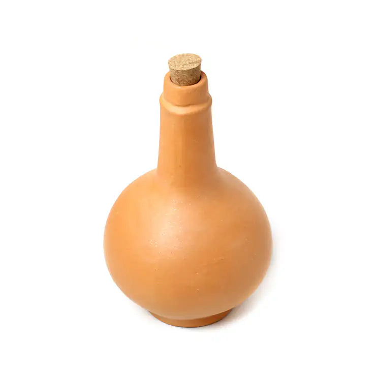 Terrapura: Orb Carafe – Handmade Terracotta Water Bottle with Cork (1100ml) | ARK Naturals