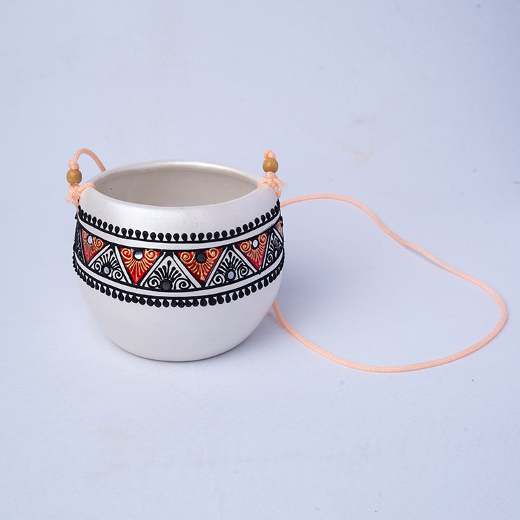 Maison Terracotta Hand-Painted Hanging Planter (2 Colors)