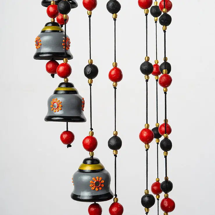 Round terracotta hanging decor for balcony and patio styling