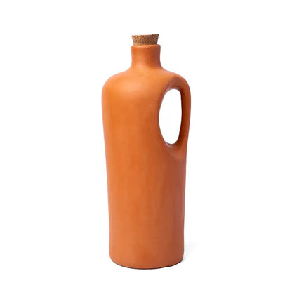 Handmade Terracotta Bottle with Cork & Handle (1.5L)