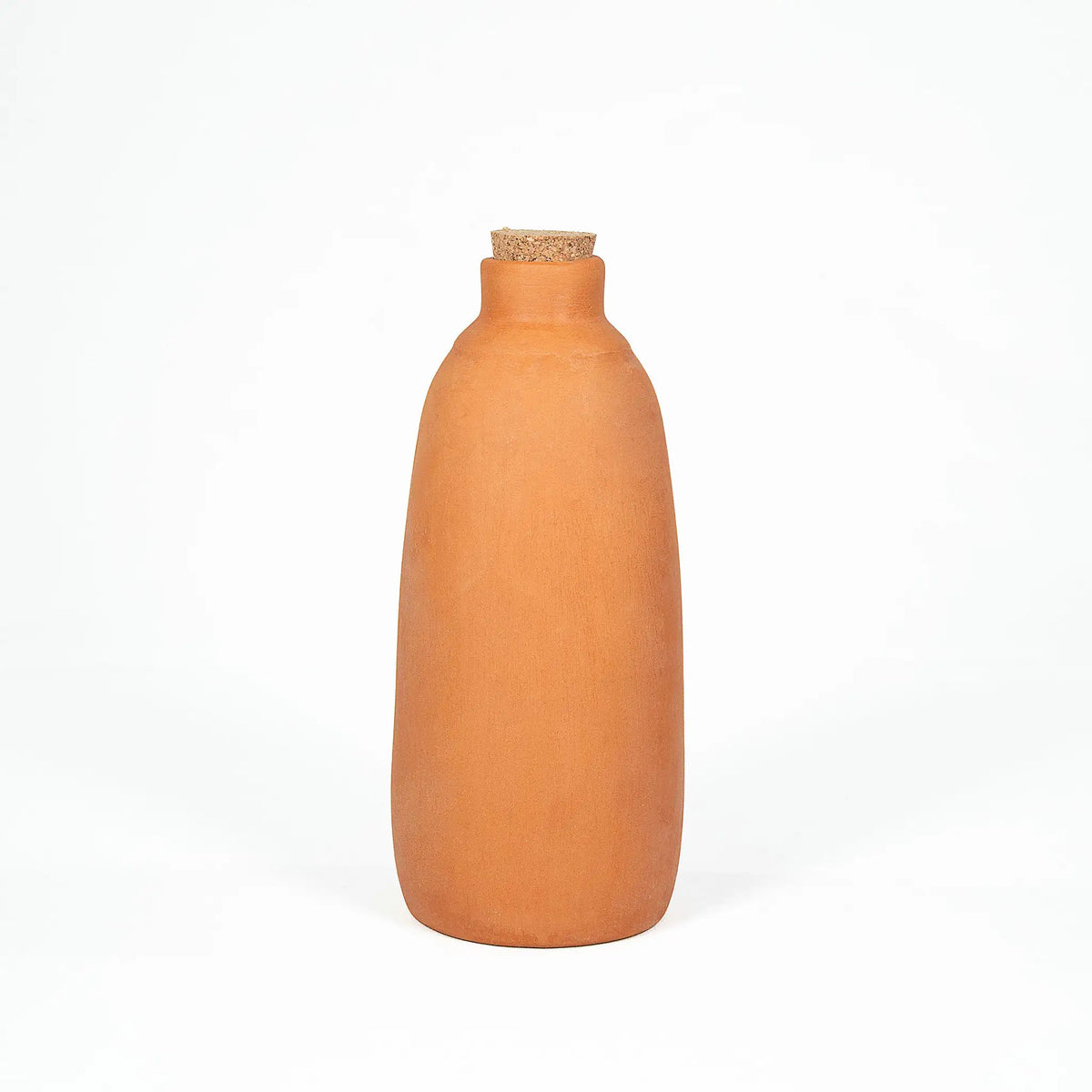 Maison Terracotta natural clay water bottle 850 ml with cork stopper