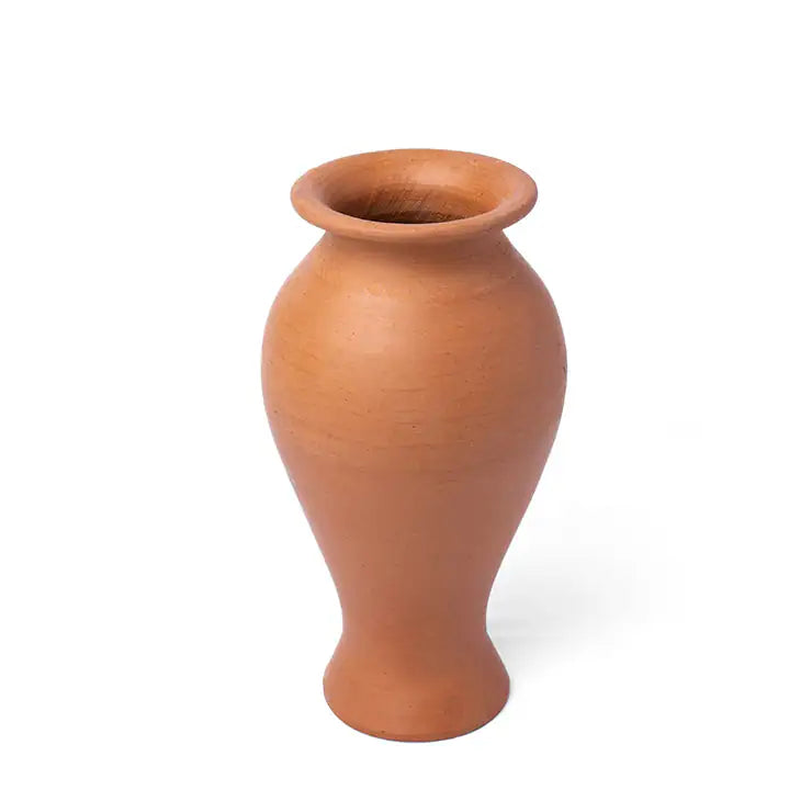 ClayNest Handmade Terracotta Vase (24cm) – Natural Clay Decor Vase