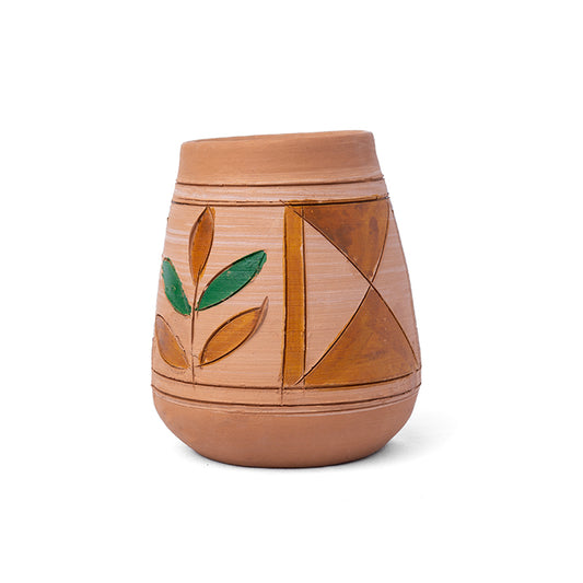 ClayNest Handmade Terracotta Pen Stand / Desk Organizer