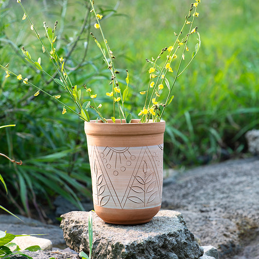 ClayNest Meadow Etch Planter – 17.5cm