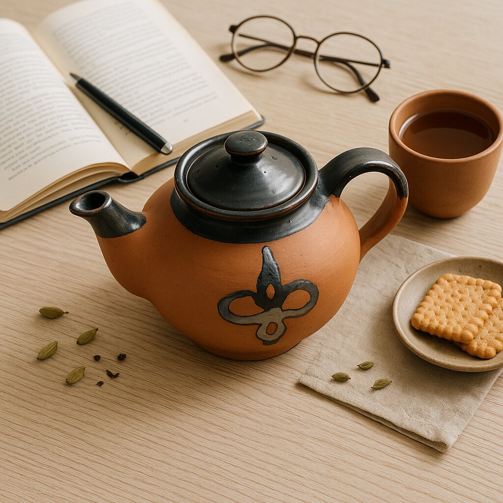 Dirtique Handmade Terracotta Kettle – 650ml | Glazed