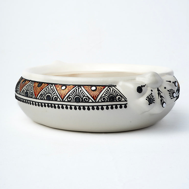 وعاء أورلي من ميزون تيراكوتا مطلي يدويًا (الوعاء فقط) - 3 أحجام، لونان