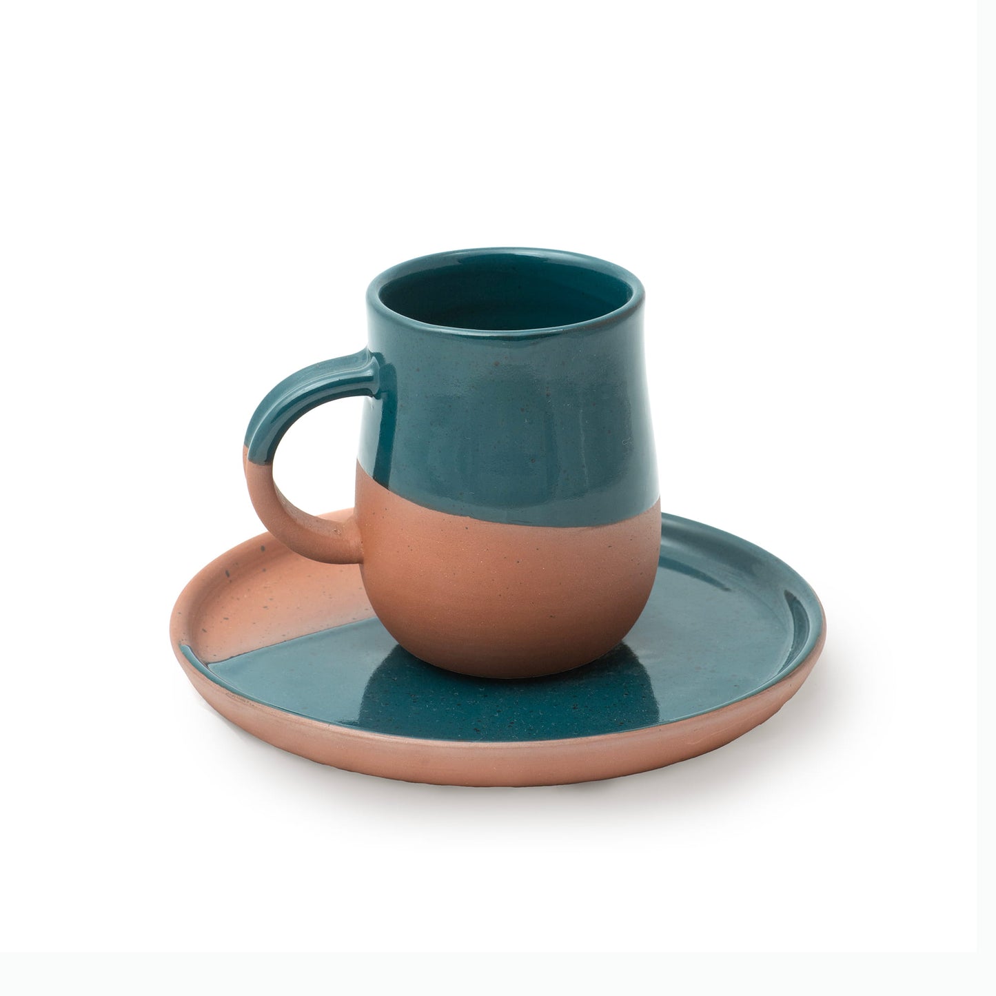 ليالي – كوب تيراكوتا فاخر مع صينية (300 مل) | آرك ناتشورالز