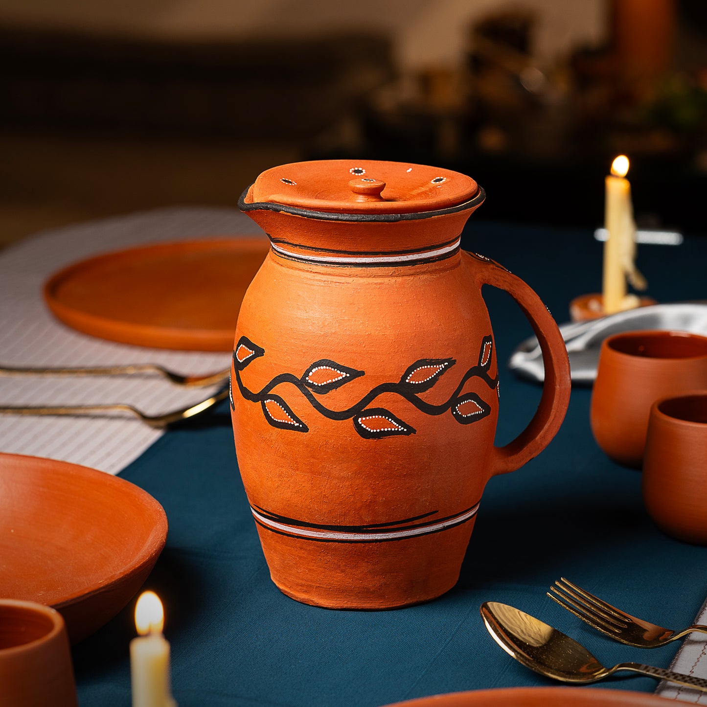 DhaaroVibes: Handmade Terracotta Jug (1.5L)