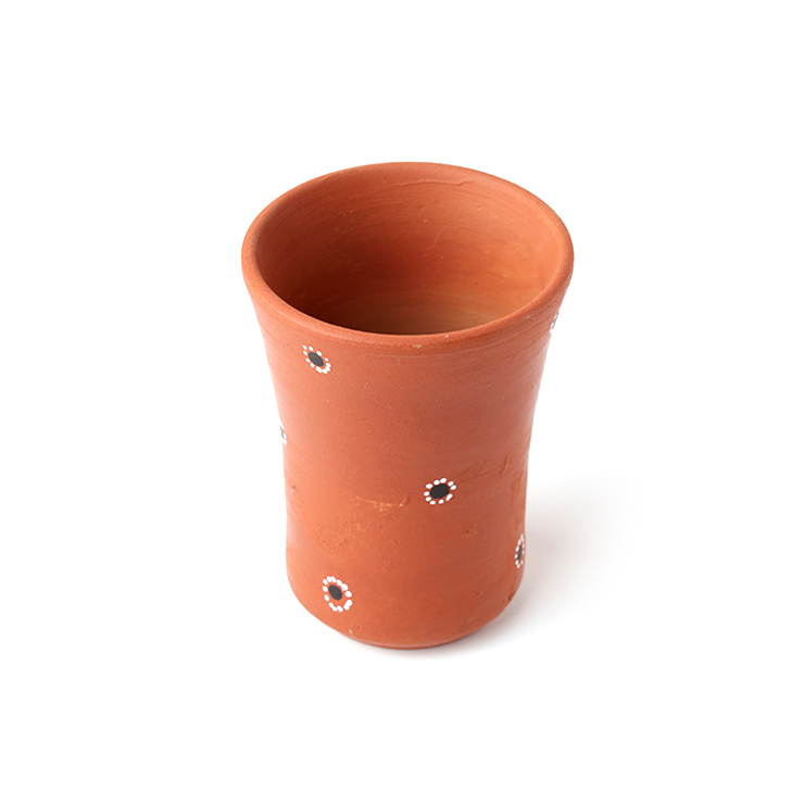 DhaaroVibes Terracotta Tumbler Set (250ml) – Set of 2 | ARK Naturals