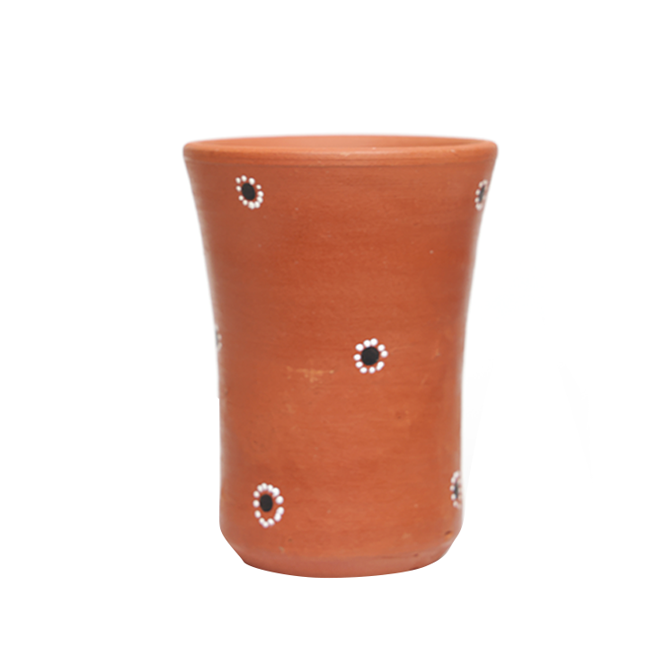 DhaaroVibes Terracotta Tumbler Set (250ml) – Set of 2 | ARK Naturals