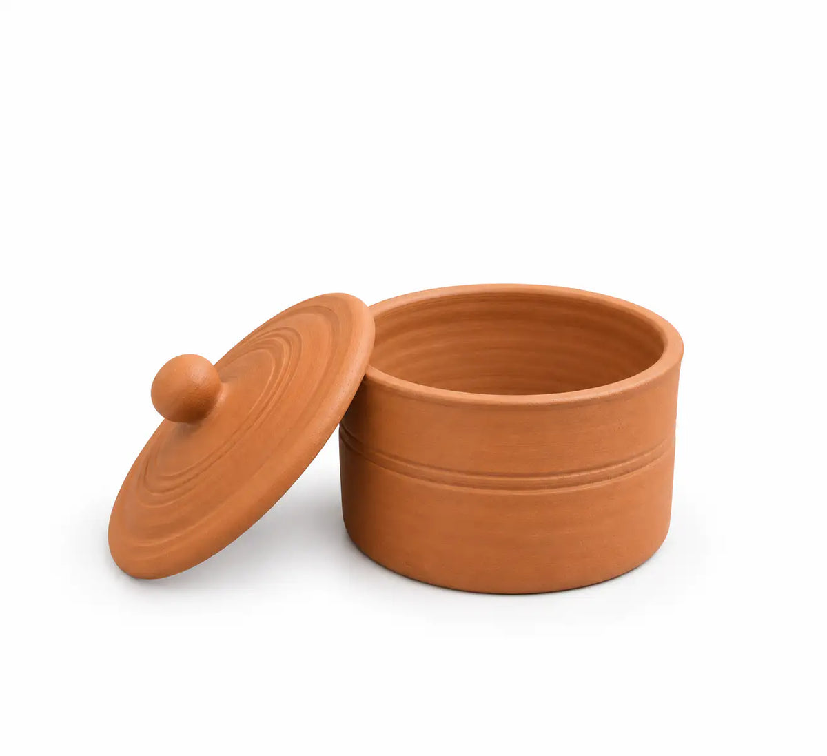 Handmade clay curd pot with removable terracotta lid Terra Aseel