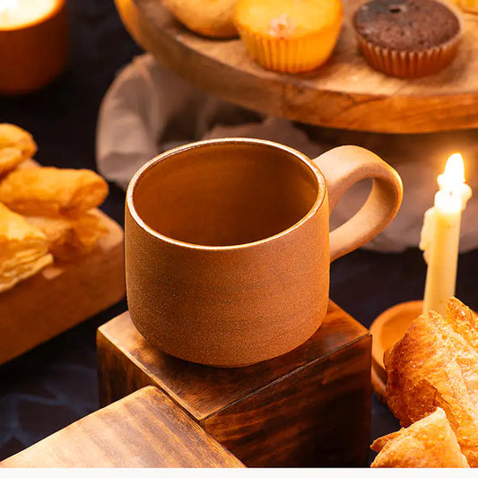Terra Earthcore 200ml Handmade Clay Mug | Rustic Terracotta Coffee & Tea Cup