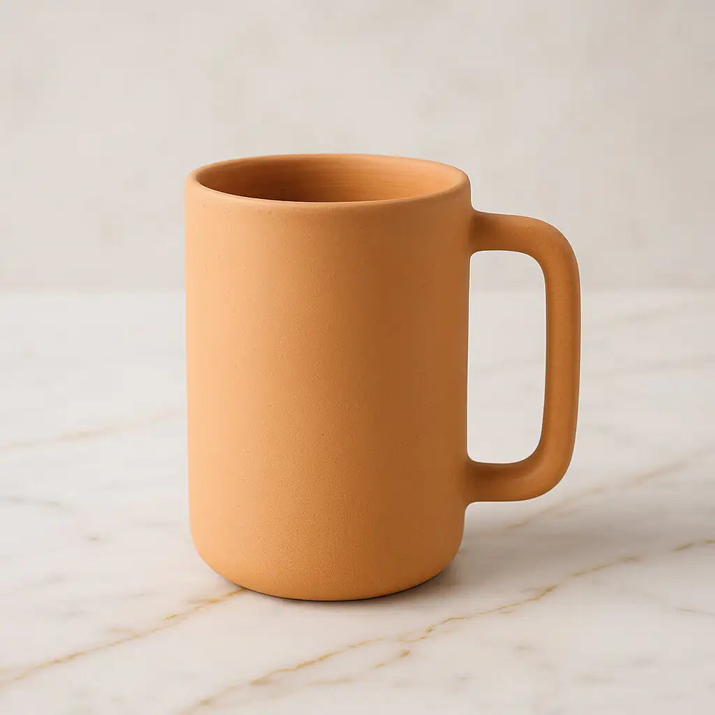 Handmade Terracotta Coffee Mug with Handle (500ml) | ARK Naturals