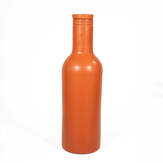 1200 ml natural clay water bottle with resting terracotta lid by ARK Naturals