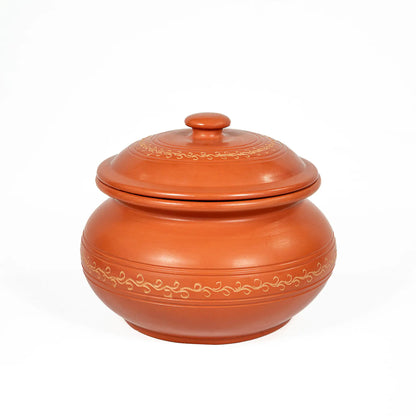 2000 ml Terra Majlis terracotta serving pot with lid