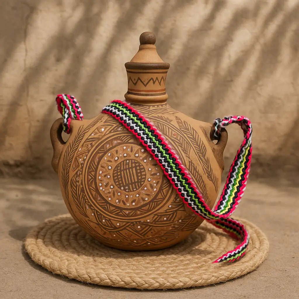 NirvanaNiche Harappan Heritage Terracotta Bottle – 1000 ml