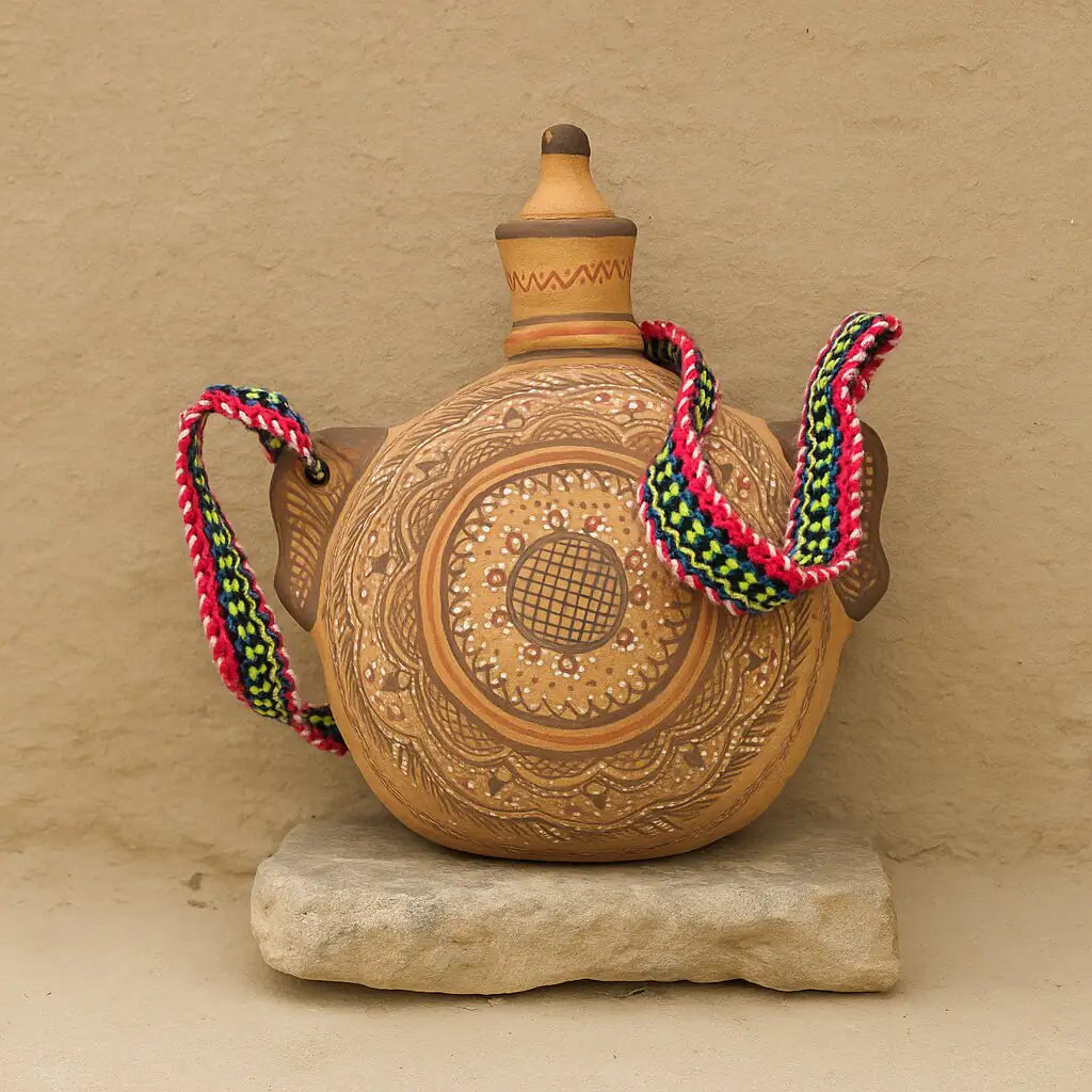 NirvanaNiche Harappan Heritage Terracotta Bottle – 1000 ml