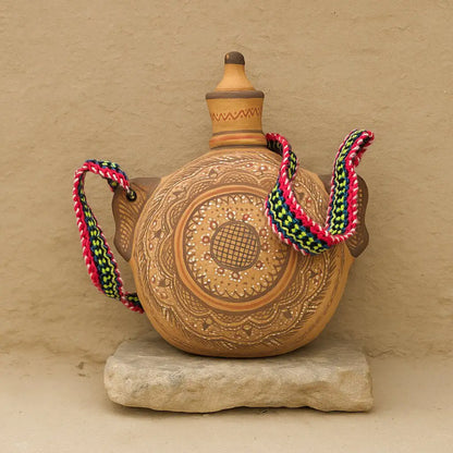 NirvanaNiche Harappan Heritage Terracotta Bottle – 1000 ml