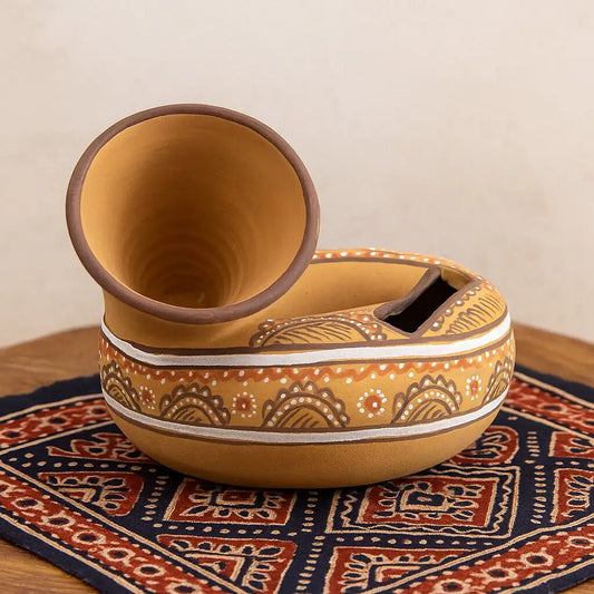NirvanaNiche Harappan Terracotta Gramophone Phone Amplifier