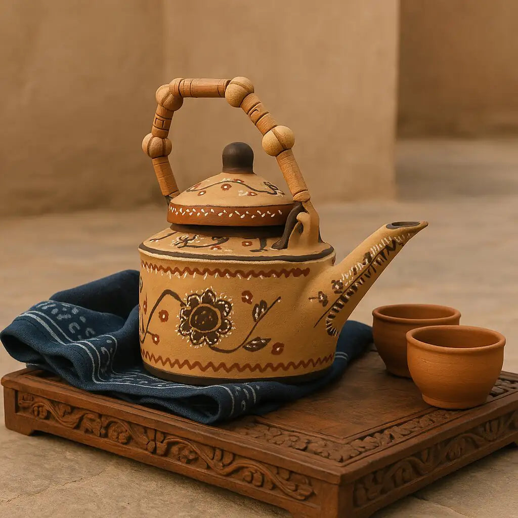 NirvanaNiche Heritage Terracotta Kettle 500 ml
