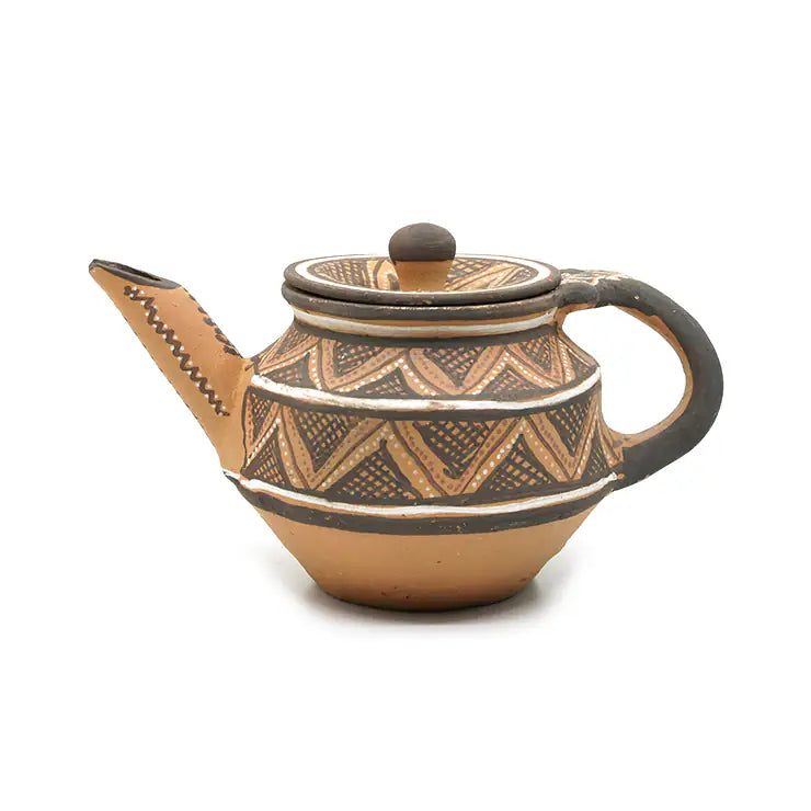 NirvanaNiche Heritage Terracotta Kettle with Lid – 650 ml