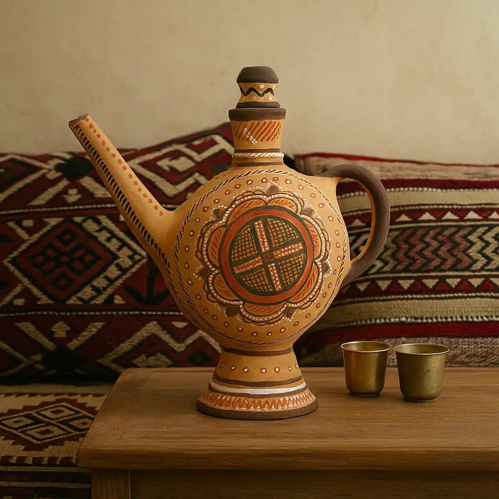 NirvanaNiche Heritage Terracotta Spouted Bottle with Stopper – 750 ml