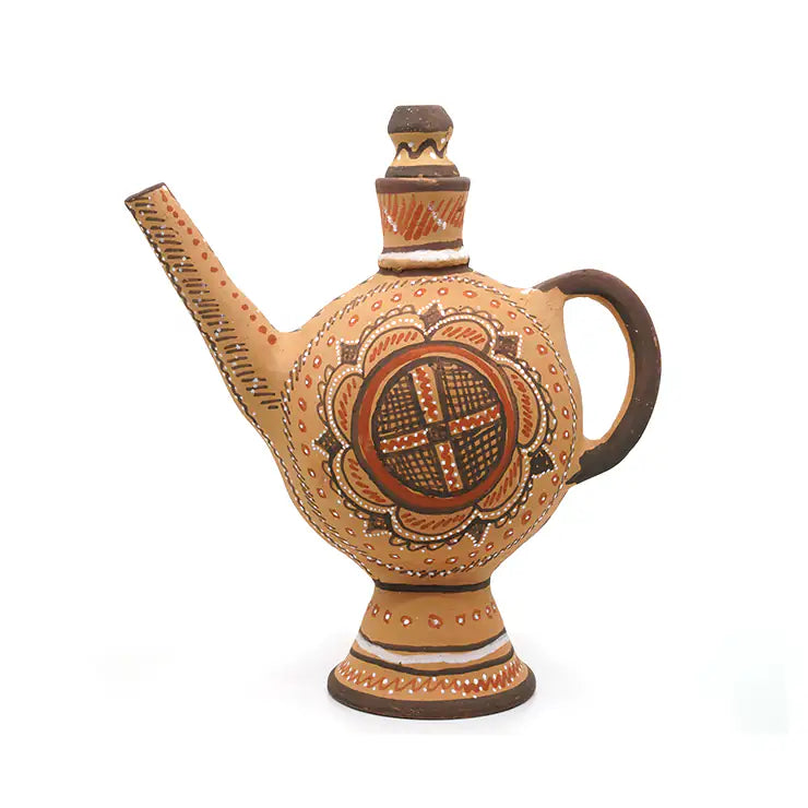 NirvanaNiche Heritage Terracotta Spouted Bottle with Stopper – 750 ml