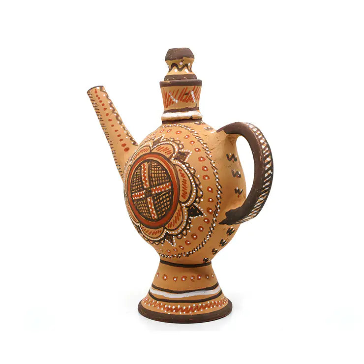 NirvanaNiche Heritage Terracotta Spouted Bottle with Stopper – 750 ml