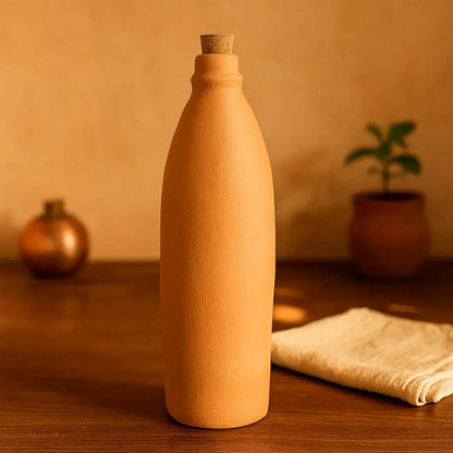Terrapura – Minimal Terracotta Water Bottle with Cork (900ml / 1100ml) | ARK Naturals