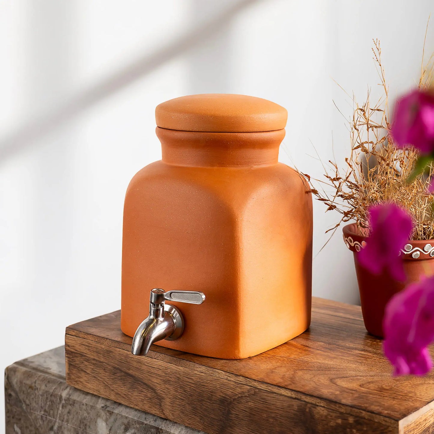 Terrapura – Modern Terracotta Water Dispenser with Tap (3L / 4L) | ARK Naturals